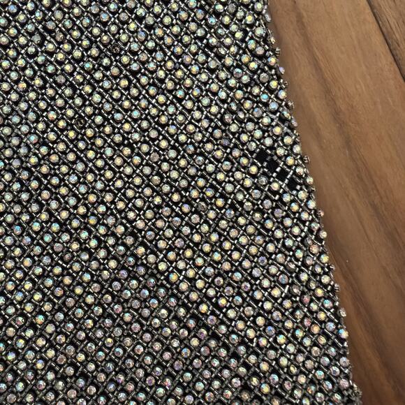 Nasty Gal Nessa Barrett 6 Premium Glass Stone Encrusted Strappy Mini Slip Dress - Picture 6 of 12